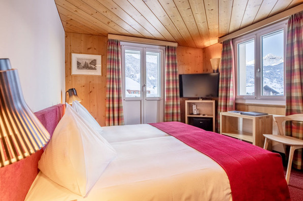 Chambre double avec vue sur l'Eiger Grindelwald