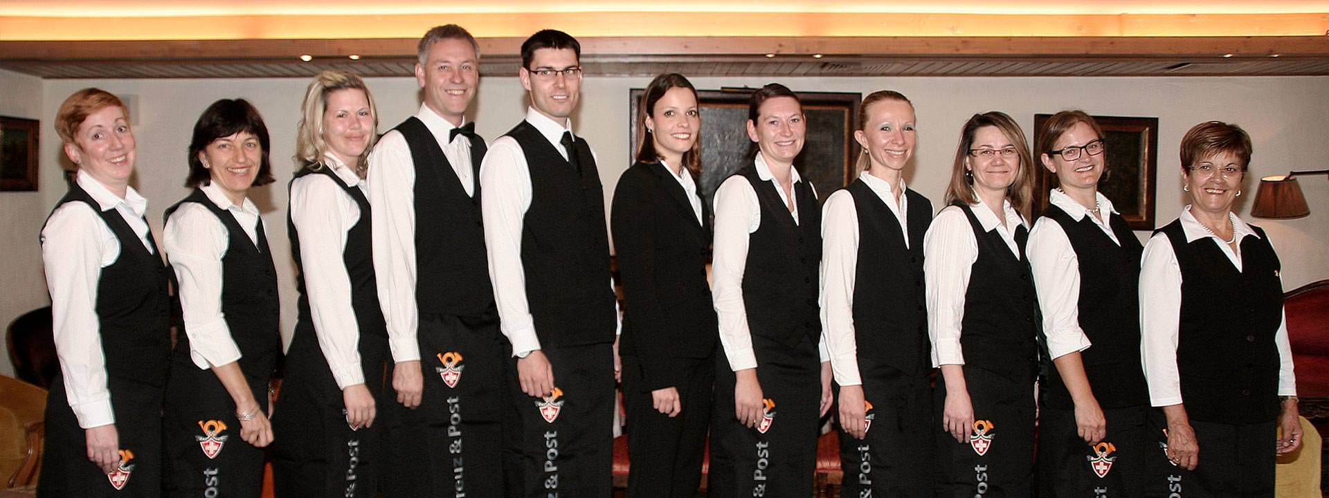 Aufgestelltes Team im Hotel Grindelwald Kreuz & Post Aufgestelltes Team im Hotel Grindelwald Kreuz & Post